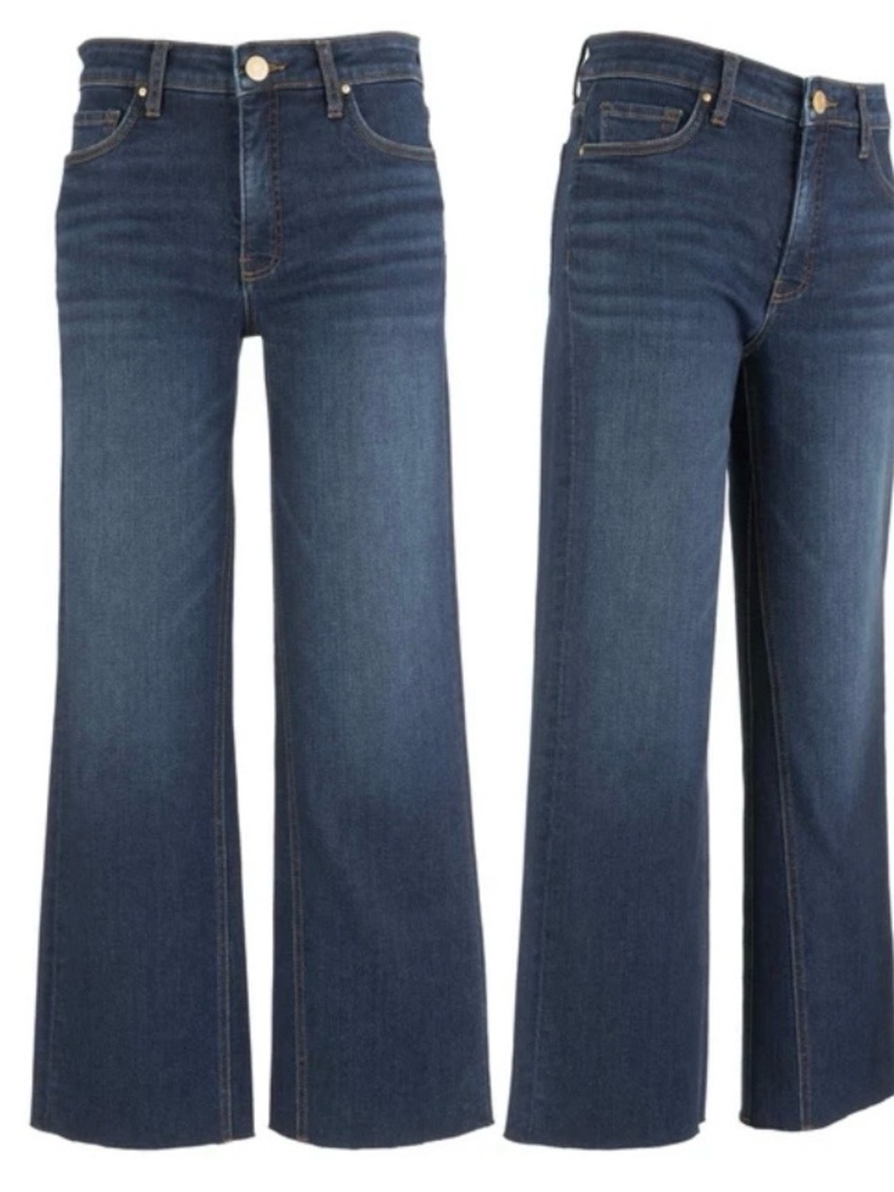 Women’s High-Rise Cropped Flare Jeans — Dark Blue